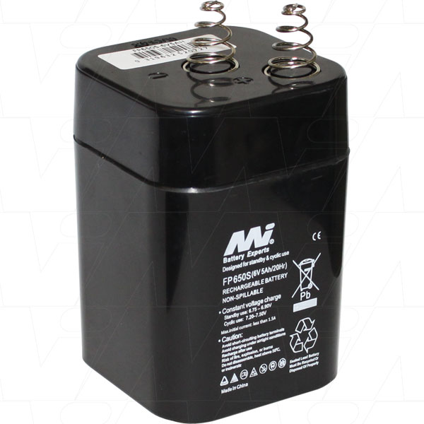 MI Battery Experts FP650S - Dual Purpose 6V 5.0Ah VRLA with Spring ...